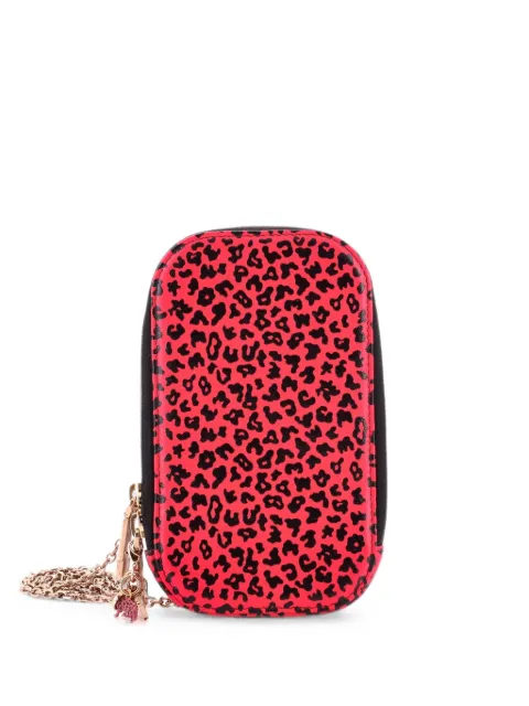 Christian Dior Pre-Owned Lady Dior Phone Holder on Chain Printed Leather crossbody bag Multicolour WLD9HO1M2YK2470V