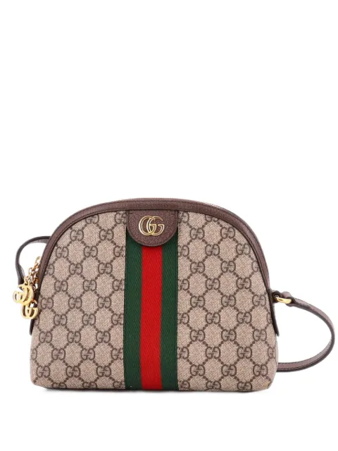 Gucci Pre-Owned Ophidia Dome GG Coated Canvas Small shoulder bag Brown XIJ4QUI7U6KOKVD5