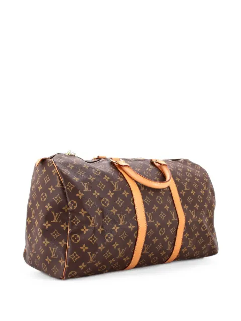 Louis Vuitton Pre-Owned Keepall Bag Monogram Canvas 50 travel bag Brown U8JX4QQEL5VP8EV3