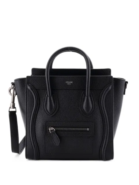 Celine Pre-Owned Luggage Bag Grainy Leather Nano crossbody bag Black R661UO16Y1SK1ATA