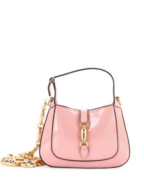 Gucci Pre-Owned Jackie 1961 Chain Hobo Patent Mini shoulder bag Pink MS1VD8Z7D0JYRDIN