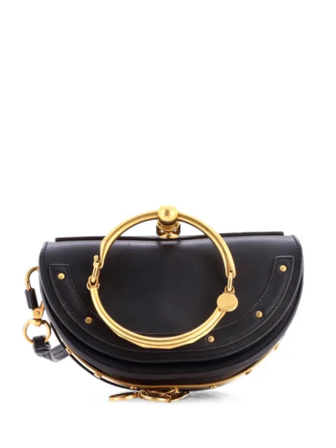 Chloé Pre-Owned Nile Leather Mini crossbody bag Black YFSU345M6T22K4E7
