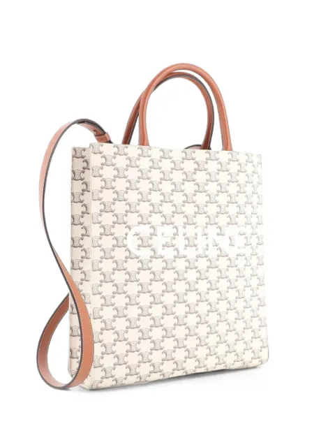 Celine Pre-Owned Vertical Cabas Triomphe Coated Canvas Medium tote bag Neutrals IZWIQQVFV375VGI8