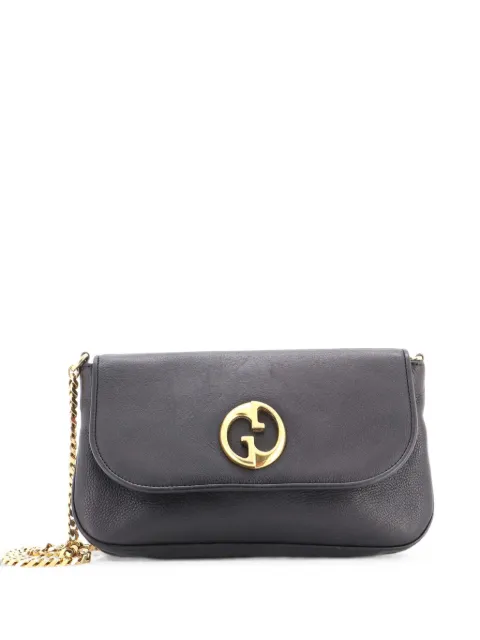 Gucci Pre-Owned 1973 Chain Leather Medium shoulder bag Black 81JN0EO408DJ3Z4B