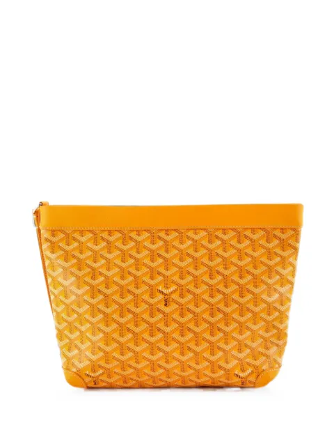 Goyard Pre-Owned Goyardine Conti Pouch Coated Canvas clutch bag Yellow SWTTLC17RTT11FCL