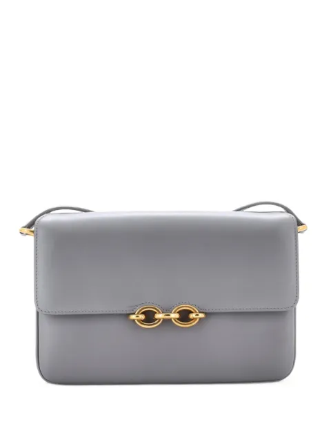 Saint Laurent Pre-Owned Le Maillon Shoulder Bag Leather Medium crossbody bag Grey 7BKBSTPZV4BGLFAG