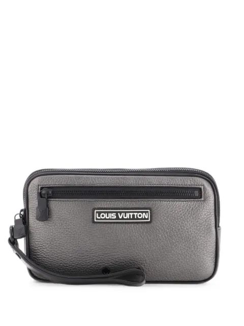 Louis Vuitton Pre-Owned Alpha Wristlet Taurillon Leather clutch bag Grey O2O30NTG65TGN6UD