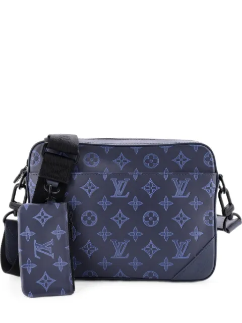 Louis Vuitton Pre-Owned Duo Messenger Bag Monogram Shadow Leather crossbody bag Blue OOUPVHDPU64CHHDO