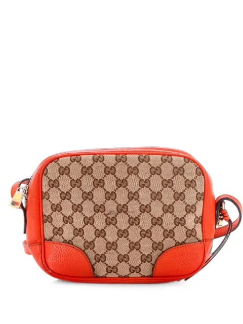 Gucci Pre-Owned Bree Disco GG Canvas with Leather Mini crossbody bag Orange 1DZ7V9DV3122R9GL