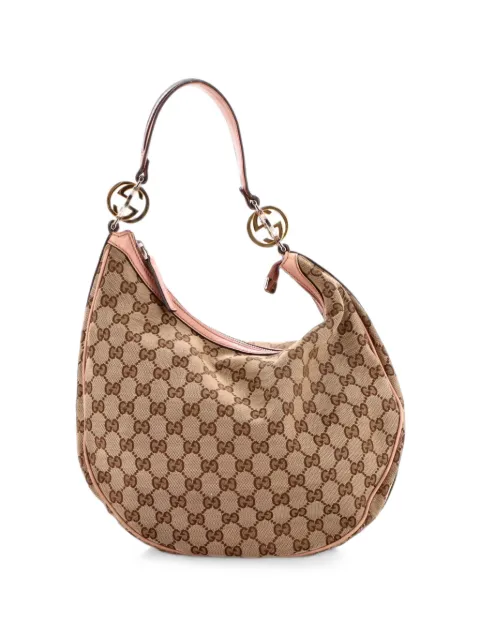 Gucci Pre-Owned Twins GG Canvas Medium hobo bag Brown 1BB4G0R85ZRAO5V8