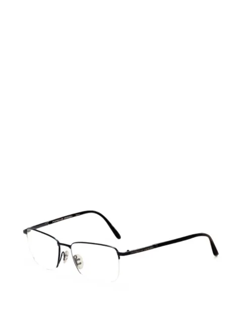 Porsche Design square-frame half-rim glasses Black P873054D