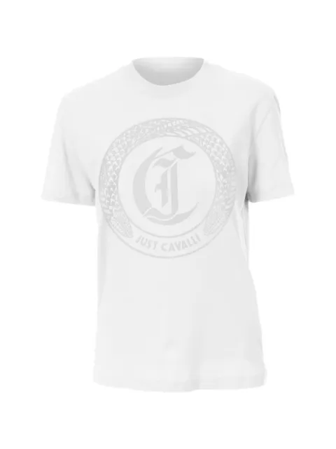 Just Cavalli logo-print crew-neck T-shirt White 78PAHT01CJ500