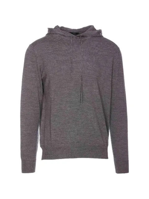Hosio drawstring knit hoodie Grey 101M52