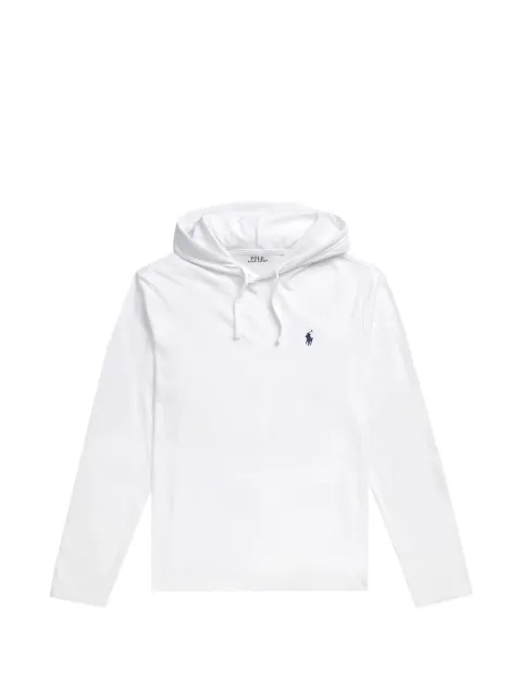Polo Ralph Lauren logo-embroidered drawstring hoodie White 710847203015