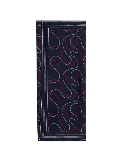 Tommy Hilfiger chain-print beach cover-up Blue FUW0UW0642