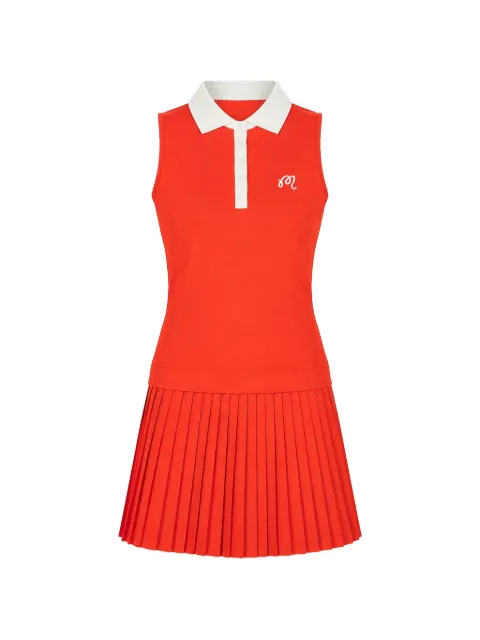 Malbon Golf Claudia sleeveless polo shirt Red MW0015GRD