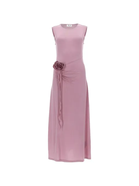 Baum Und Pferdgarten Jitske floral-appliqué ruched maxi dress Pink 24873C2193