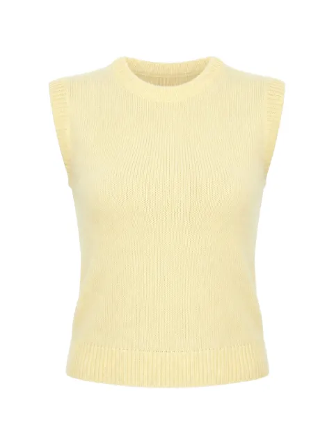 Roberto Collina ribbed-trim sleeveless top Yellow A30114