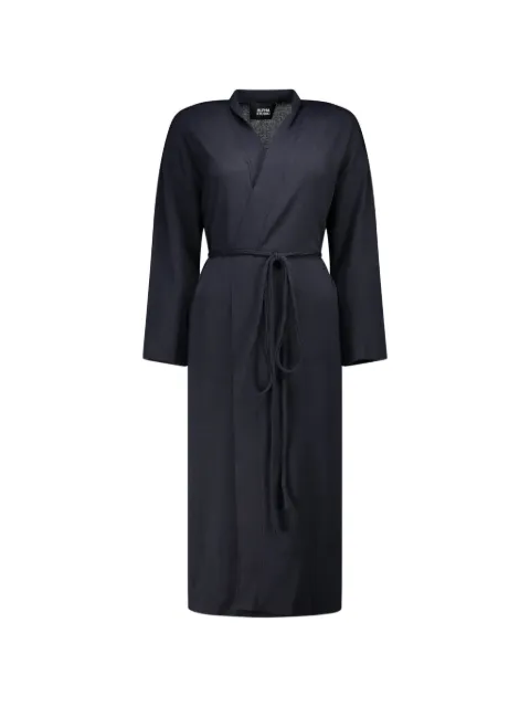 ALPHA STUDIO belted wrap-style cardigan Blue AD8175E