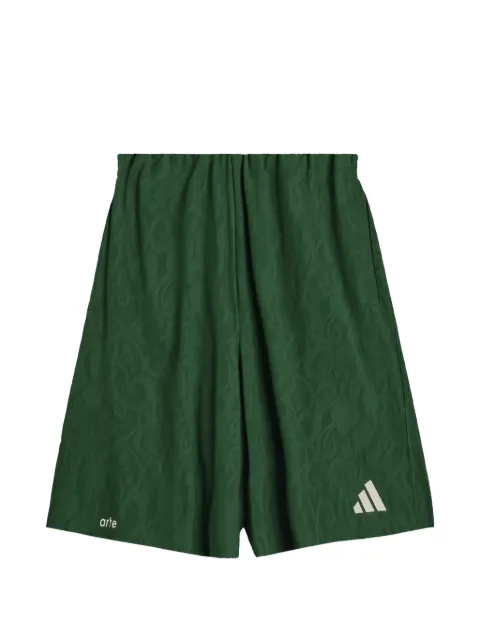 adidas x Arte Antwerp logo-embroidered lace football shorts Green KS5597