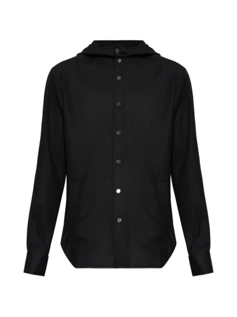 Kiton hooded long-sleeve shirt Black UMCMARK0141I0800