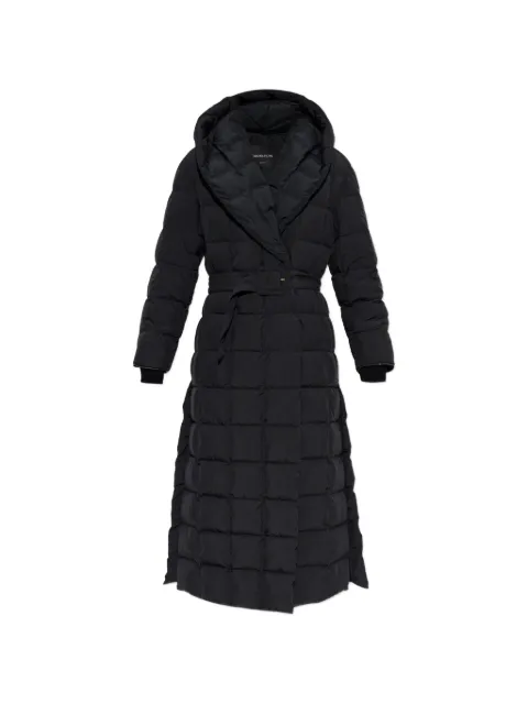 Fabiana Filippi belted long down coat Black CTD226F657M3800000