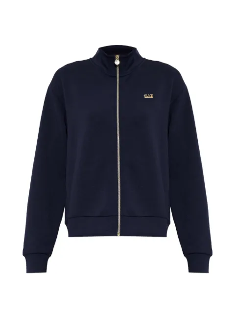 Ea7 Emporio Armani logo-plaque zip-up sweatshirt Blue 7W000191AF24375
