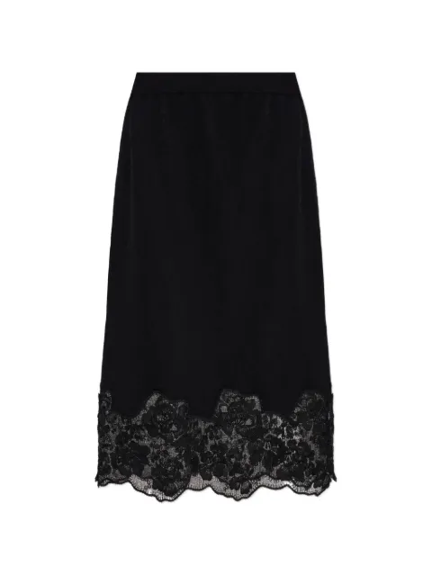 Fabiana Filippi lace-trim midi skirt Black GND226F765M4460000