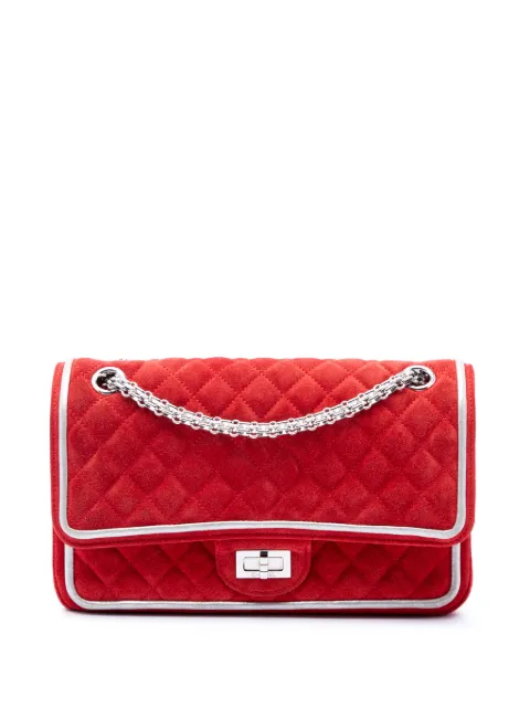 CHANEL Pre-Owned 2016-2017 Quilted Suede Reissue 2.55 Double Flap 225 shoulder bag Red MH5F9JH247JKK6OM