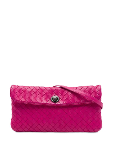 Bottega Veneta Pre-Owned 2012-2026 Mini Nappa Intrecciato Turn Lock crossbody bag Pink EU1MKN7YDRHZXZ0Z