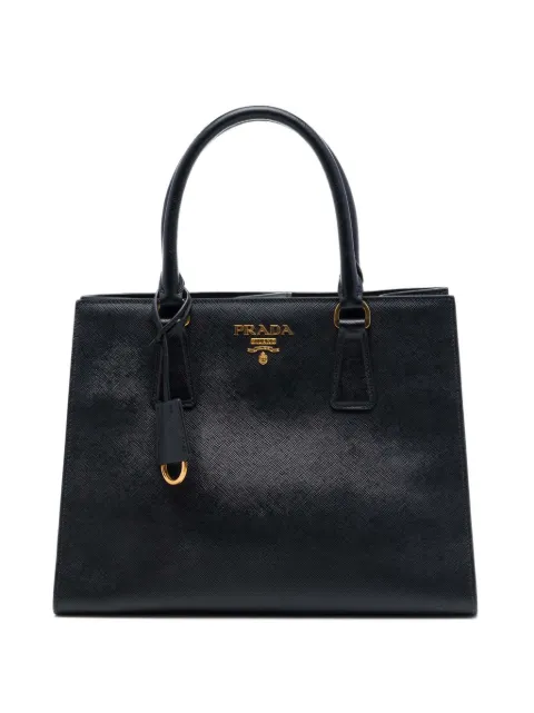 Prada Pre-Owned 2000-2026 Medium Saffiano Lux Open Convertible Tote satchel Black B591CR5I194B722Y
