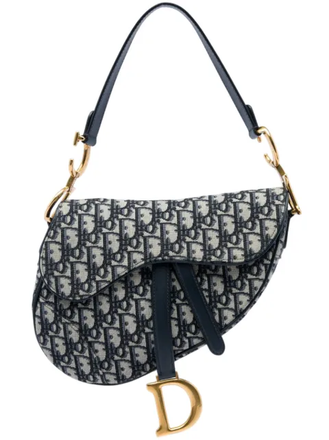 Christian Dior Pre-Owned 2019 Oblique Canvas Saddle Bag shoulder bag Blue 7LUXHLCFL5J9COPN