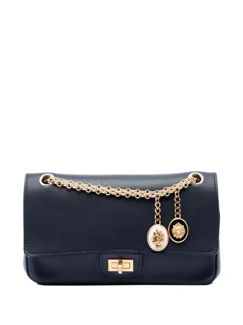 CHANEL Pre-Owned 1991-1994 Calfskin Reissue 2.55 Medallion Nude Double Flap 225 shoulder bag Blue X4F08S93BOMC8CKF