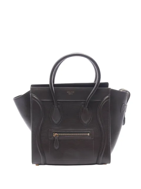 Celine Pre-Owned 2010-2026 Micro Leather Luggage tote bag Brown 4BOCGIGHMOA008J1