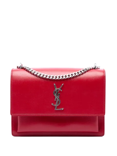 Saint Laurent Pre-Owned 2018 Medium Calfskin Monogram Sunset crossbody bag Red UVBIONHWJJ1UX8NH