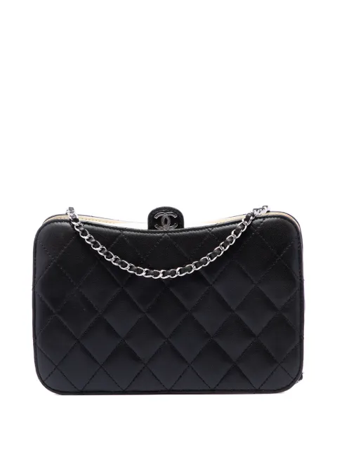 CHANEL Pre-Owned 2011 CC Quilted Lambskin Clutch with Chain crossbody bag Black V7ZNI15NVWP3YSNK