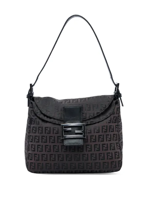 Fendi Pre-Owned 2000-2010 Zucchino Canvas Double Flap Mamma shoulder bag Brown V59DJUBPAHO1O0NA