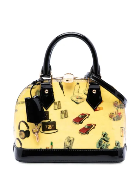 Louis Vuitton Pre-Owned 2015 Monogram Vernis Stickers Alma BB satchel Yellow QUJ974A1880PDO2D