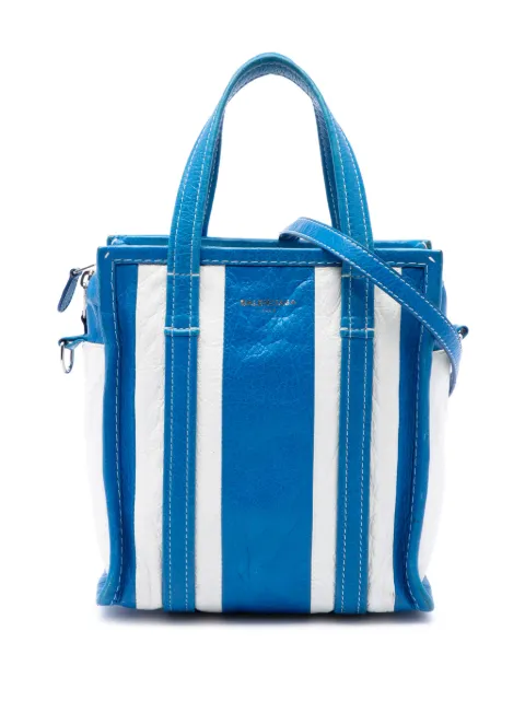 Balenciaga Pre-Owned 2017 Lambskin Bazar Shopper XS satchel Blue R2EWKUEMKO4UCWE9