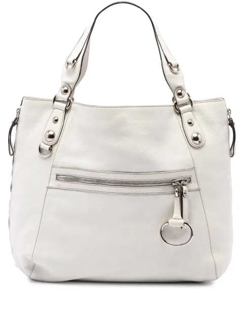 Gucci Pre-Owned 2016-2026 Calfskin Icon Bit Zip tote bag White Q08USB8YYY7FSE4F