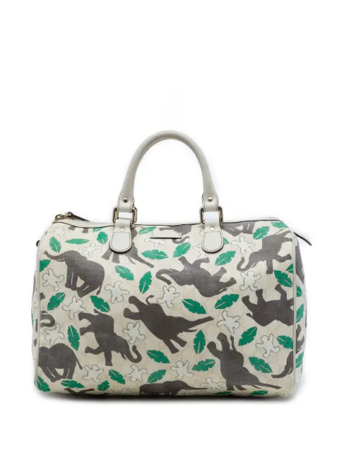 Gucci Pre-Owned 2016-2026 Limited Edition Medium GG Supreme Snowman In Africa Joy boston bag Neutrals I01SZEZO6C6SQVWZ
