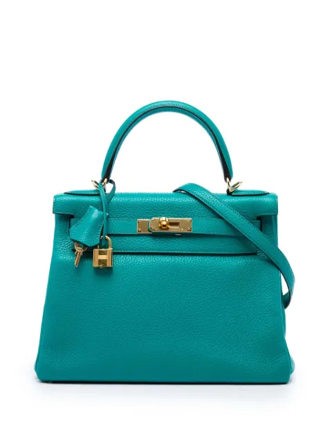 Hermès Pre-Owned 2016 Clemence Kelly II Retourne 28 satchel Blue 2527Z0TLXHHGHKLV
