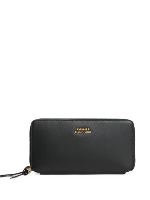 Tommy Hilfiger logo-plaque zip-around wallet Black AW0AW18941