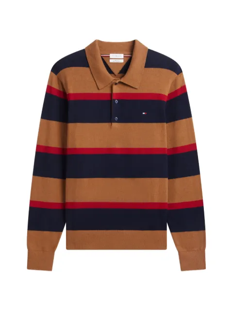 Tommy Hilfiger striped polo-collar sweater Blue MW0MW36519