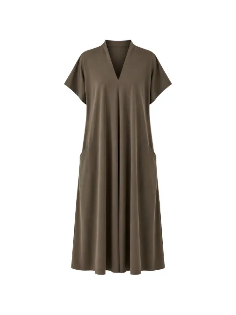 INDIES Sibile V-neck short-sleeve midi dress Green SIBILE