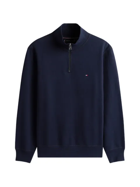 Tommy Hilfiger quarter-zip logo-embroidered sweatshirt Blue MW0MW37233