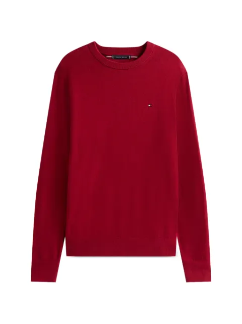 Tommy Hilfiger logo-embroidered crew-neck sweater Red MW0MW28046