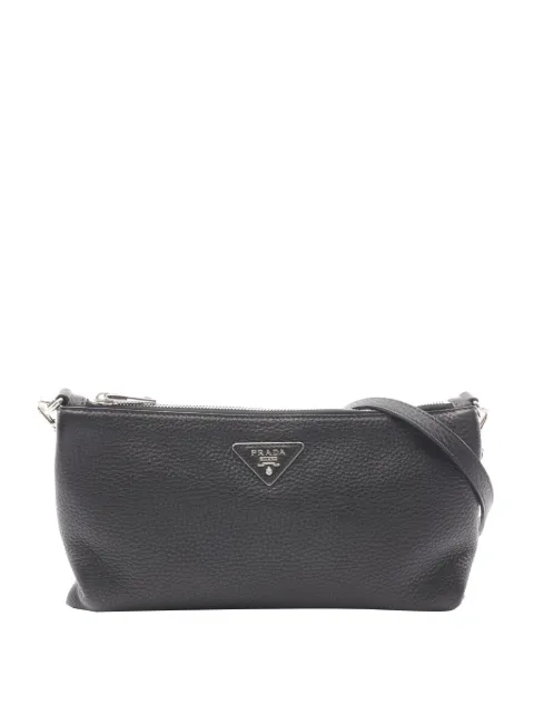 Prada Pre-Owned 2013-2026 Vitello Daino crossbody bag Black IRM786YOFX6P0TZL