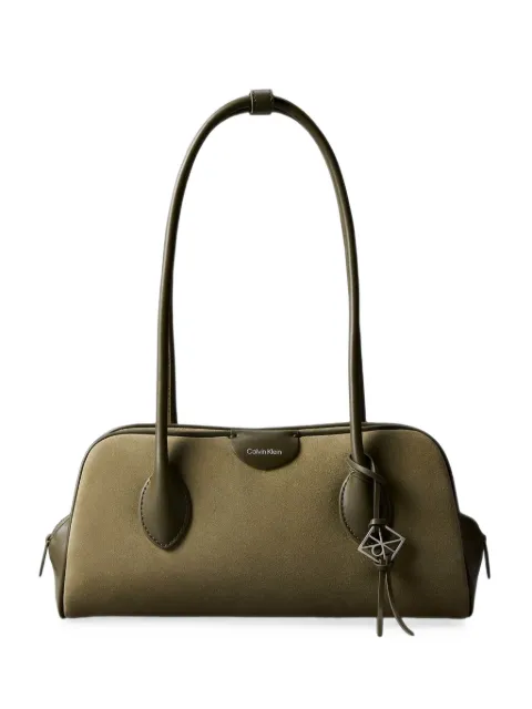 Calvin Klein suede-panelled shoulder bag Green LV04F3888GLI1