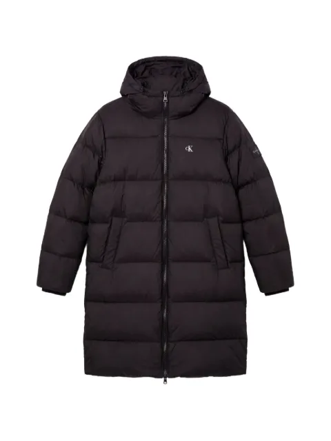 Calvin Klein long hooded padded jacket Black LV04RH501GUB1